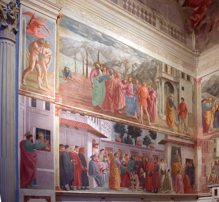 Masaccio frescos in the Brancacci Chapel. 