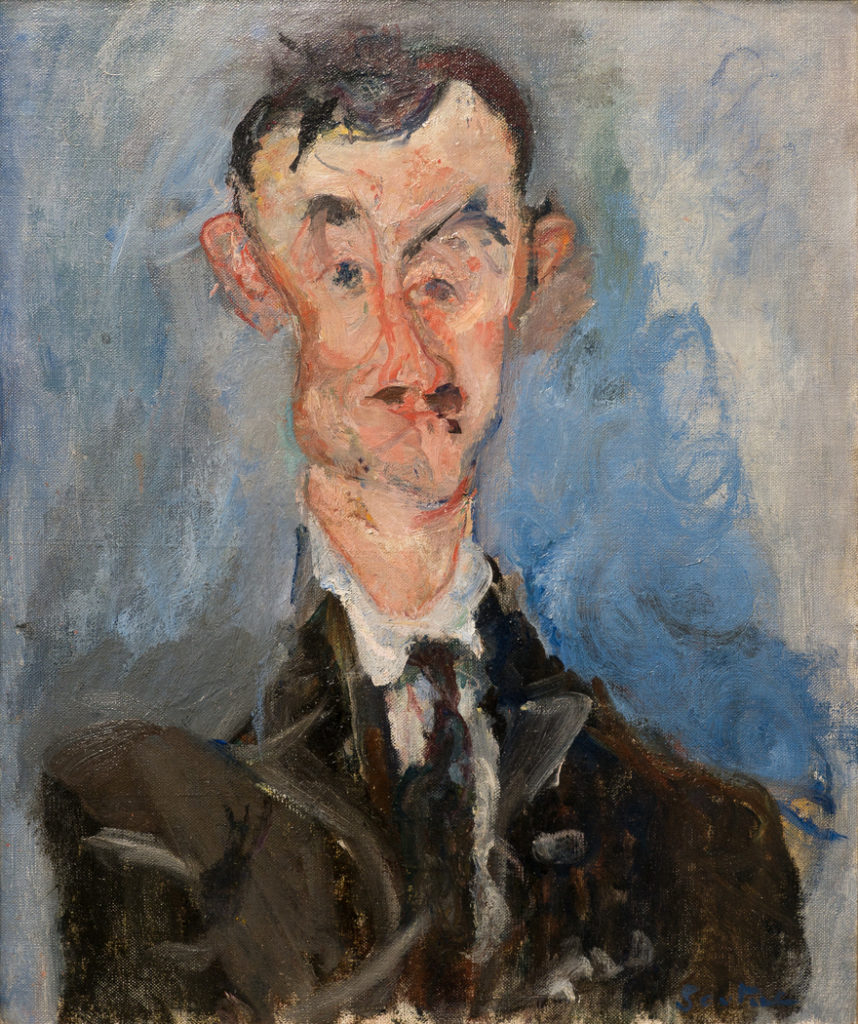 Chaim Soutine, Portrait of a Man, 1922 -- a Soutine portrait imbued with his characteristic madness and distortion