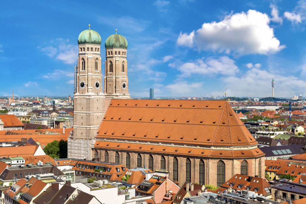 Cathedral Frauenkirche on a beautiful summer day