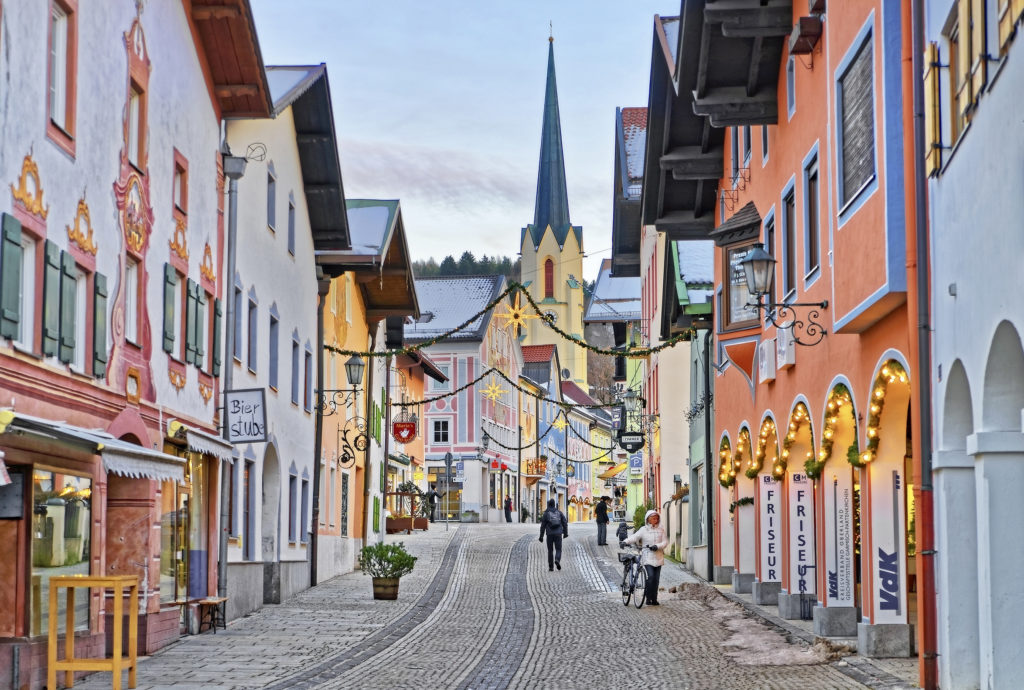 pretty street in Garmisch-Partenkirchen 