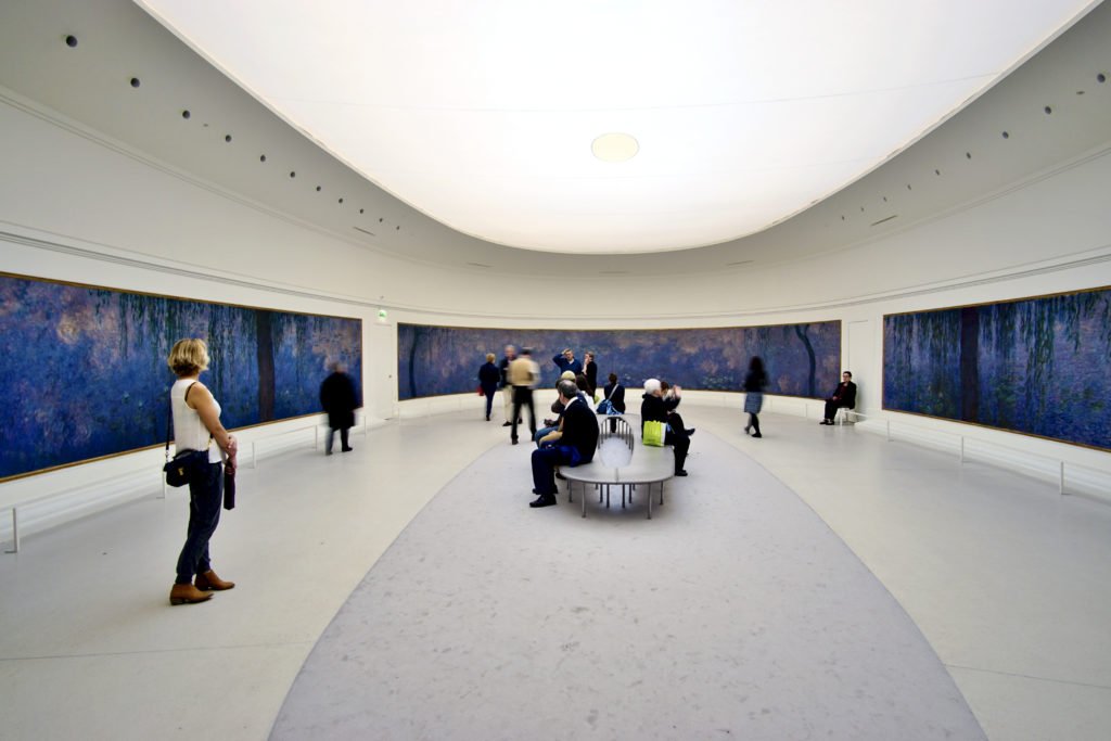massive water lilies by Claude Monet at the Musee de l'Orangerie
