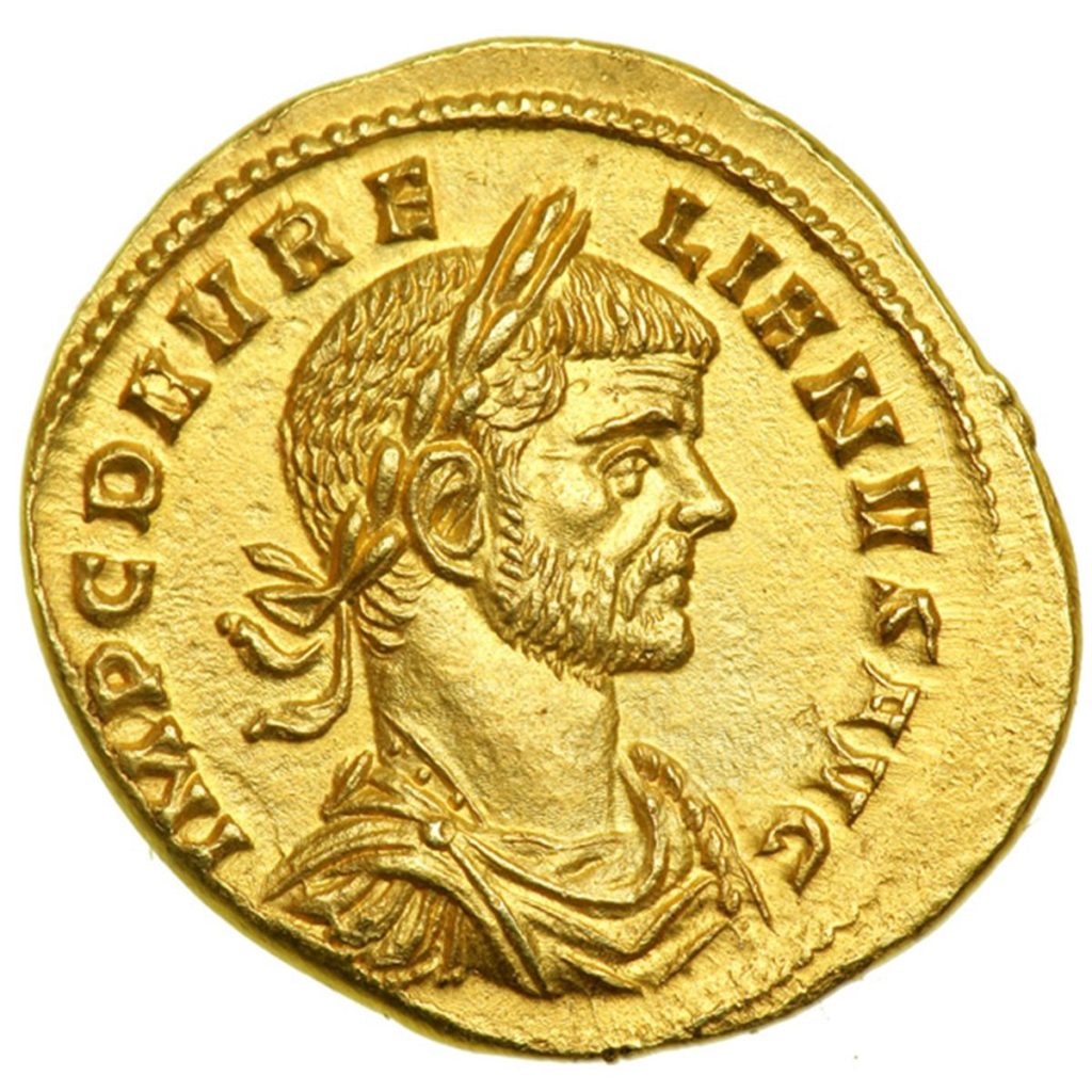 coin depicting Roman Emperor Aurelian