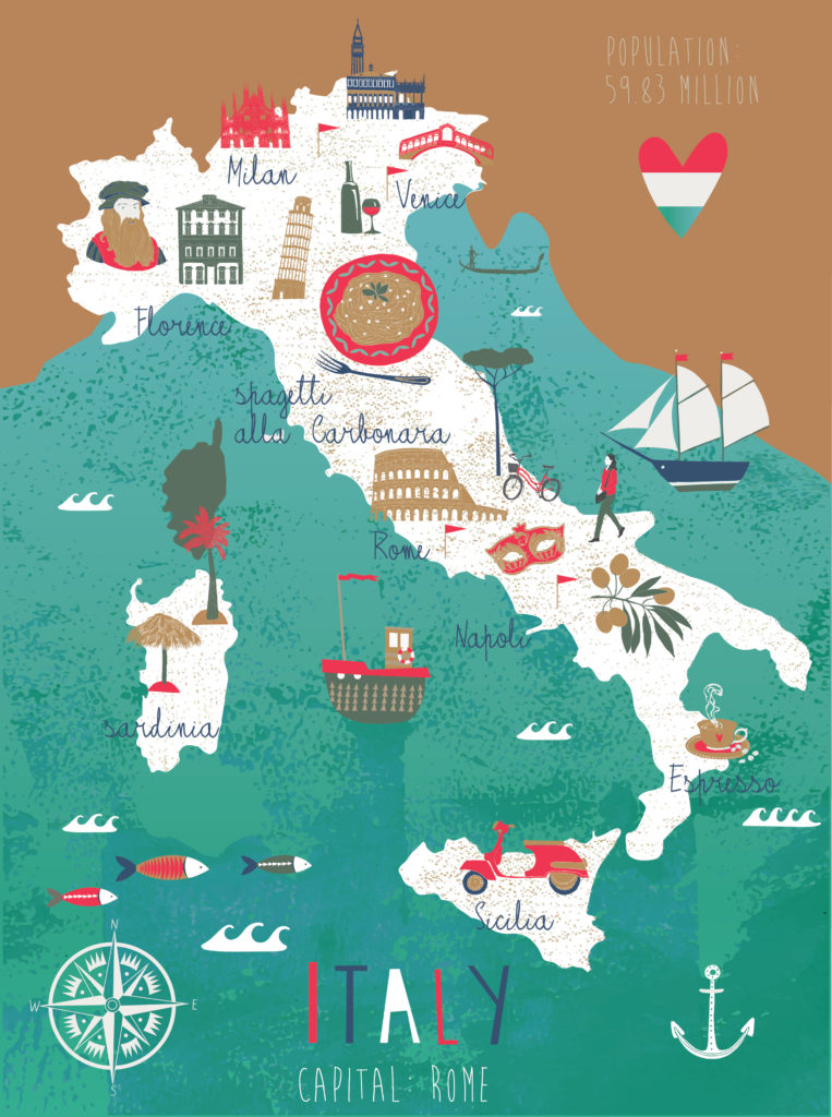 map of Italy