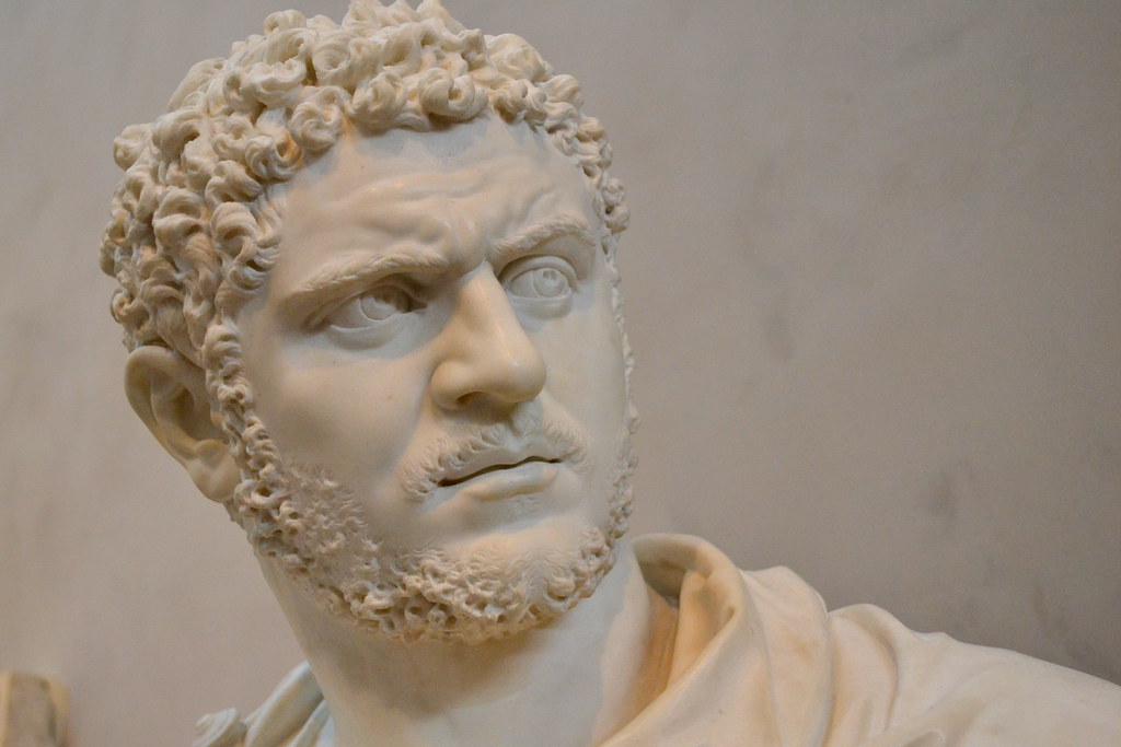 Bartolomeo Cavaceppi, Bust of Caracalla, copy of Roman bust, 1750-70