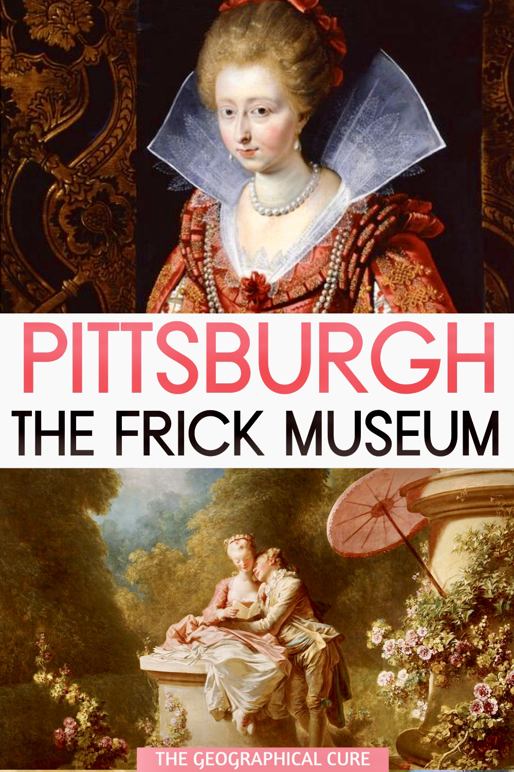 Pinterest pin for guide to the Frick Pittsburgh complex