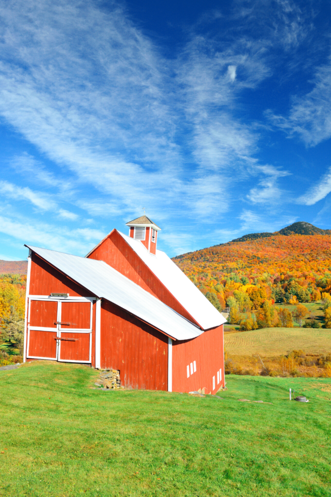 red barn in Stowe