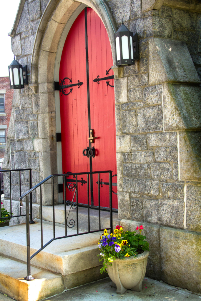 church facade in Keene