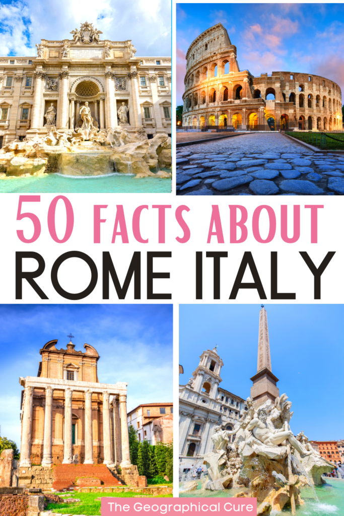 Pinterest pin for interesting facts about Rome 