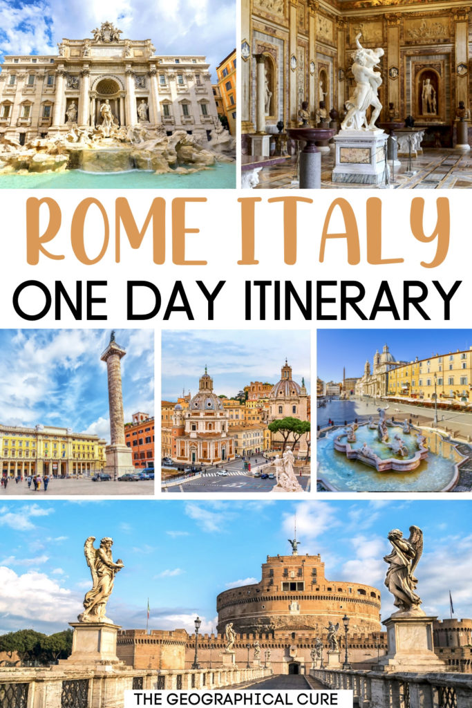 Pinterest pin for one day in Rome itineraries