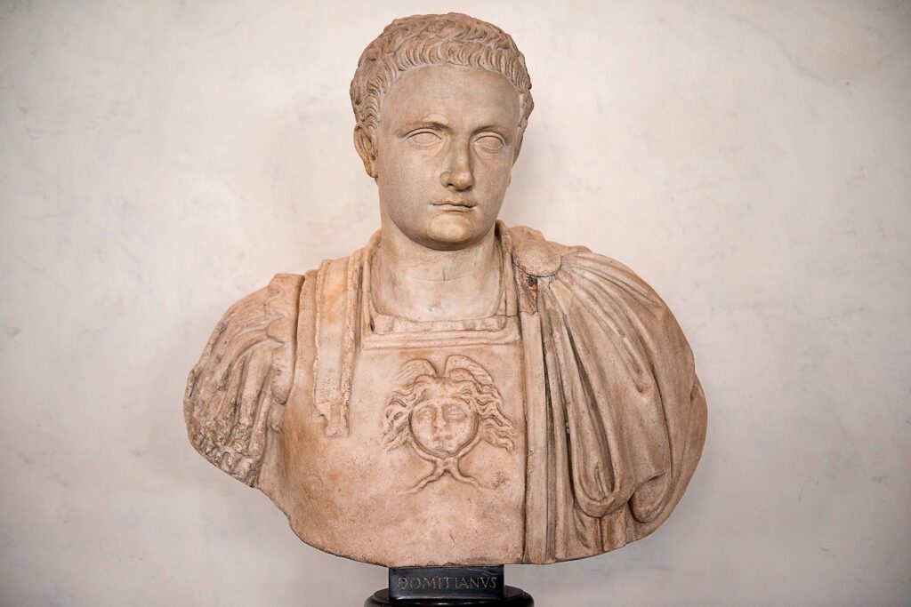 bust of Domitian in Florence's Uffizi Gallery