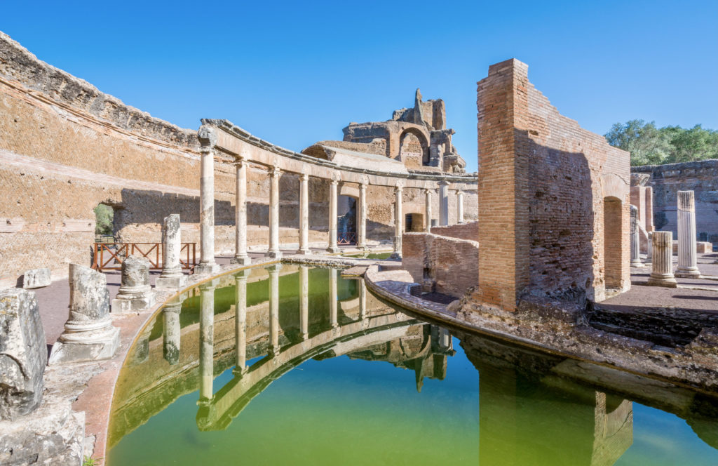 the Maritime Theater in the UNESCO-listed Hadrian's Villa in Tivoli