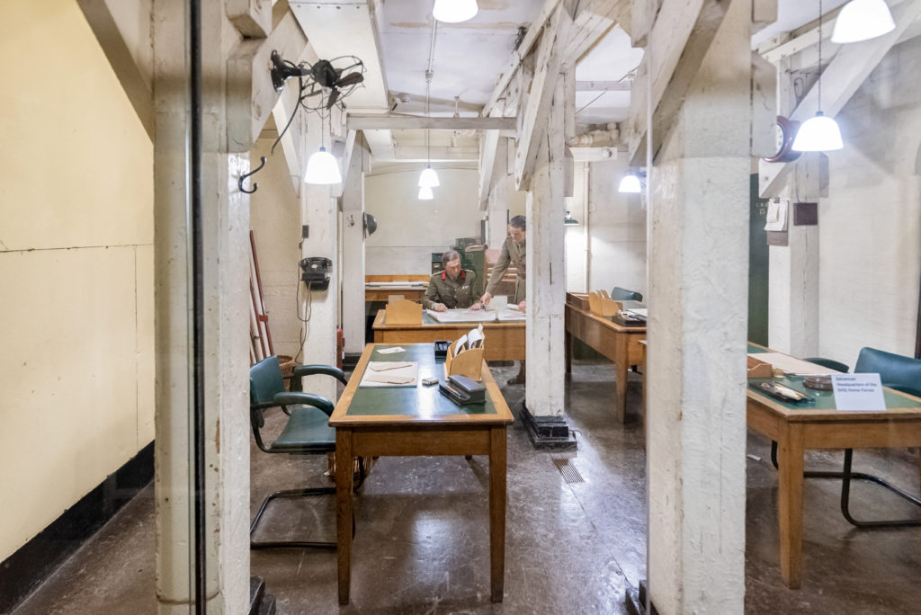 interior view of the shelter which housed the Cabinet War Rooms