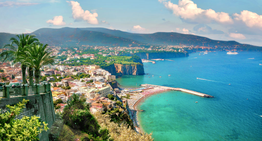 panoramic view of bay and Sorrento