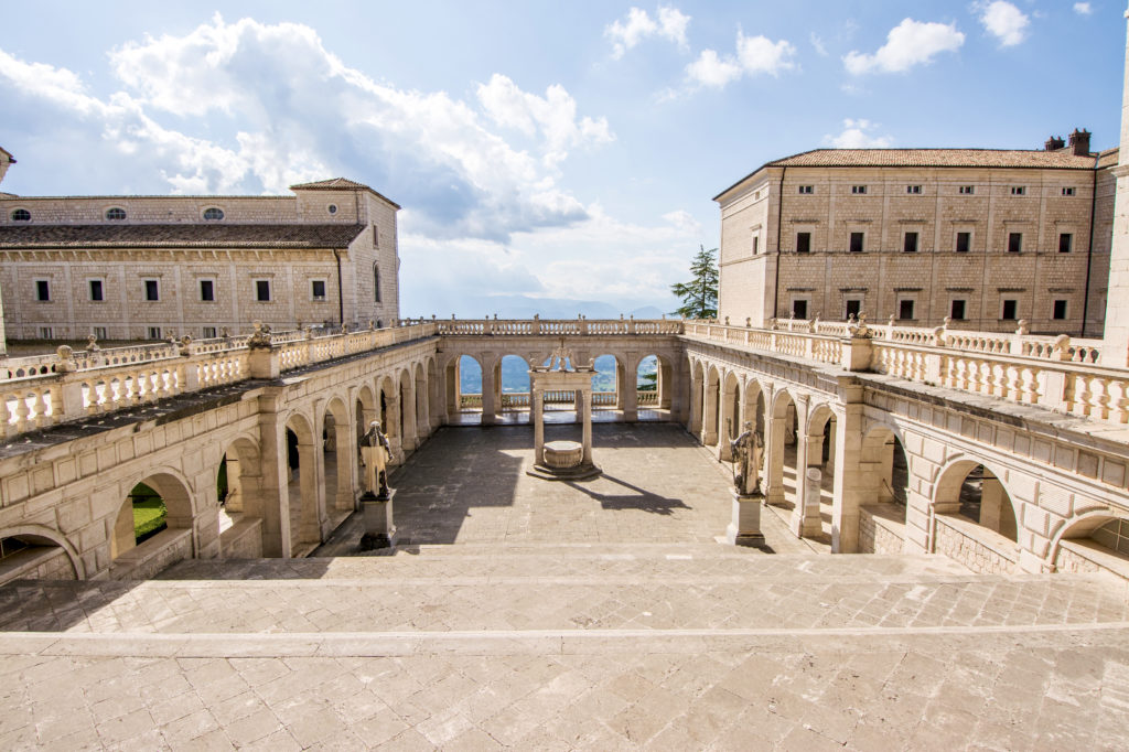 Cloister and balcony of Montecassino abbey