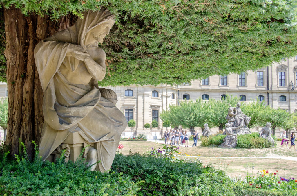 sculptures in the gardens of the Wurzburg Residence