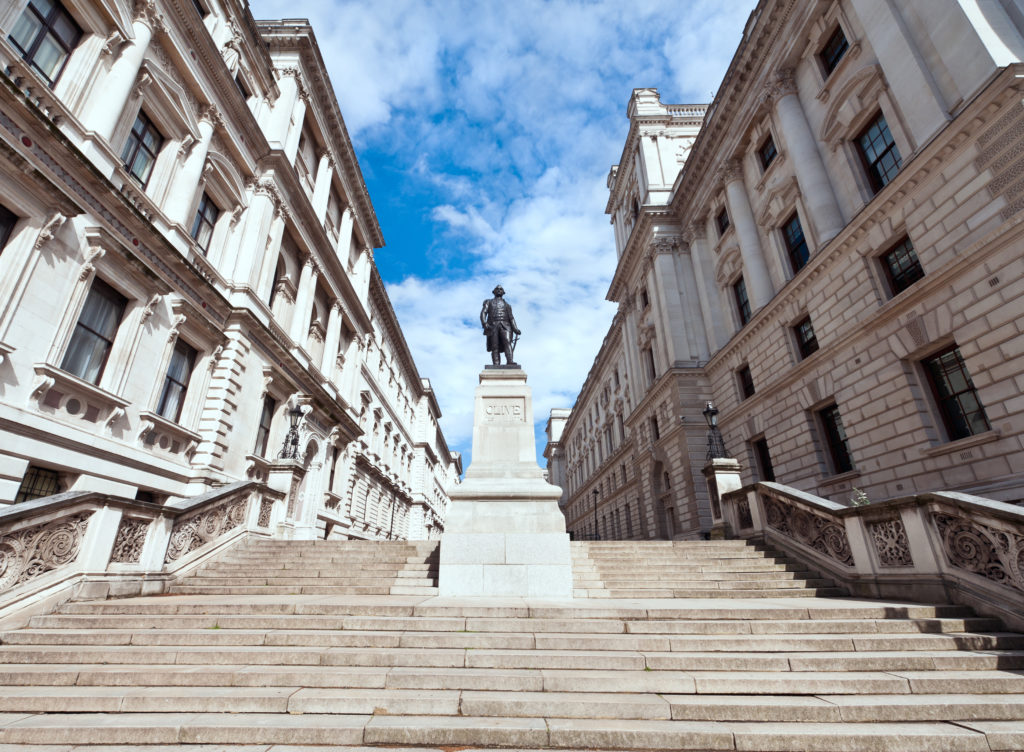 Clive Steps next to the Churchill War Rooms