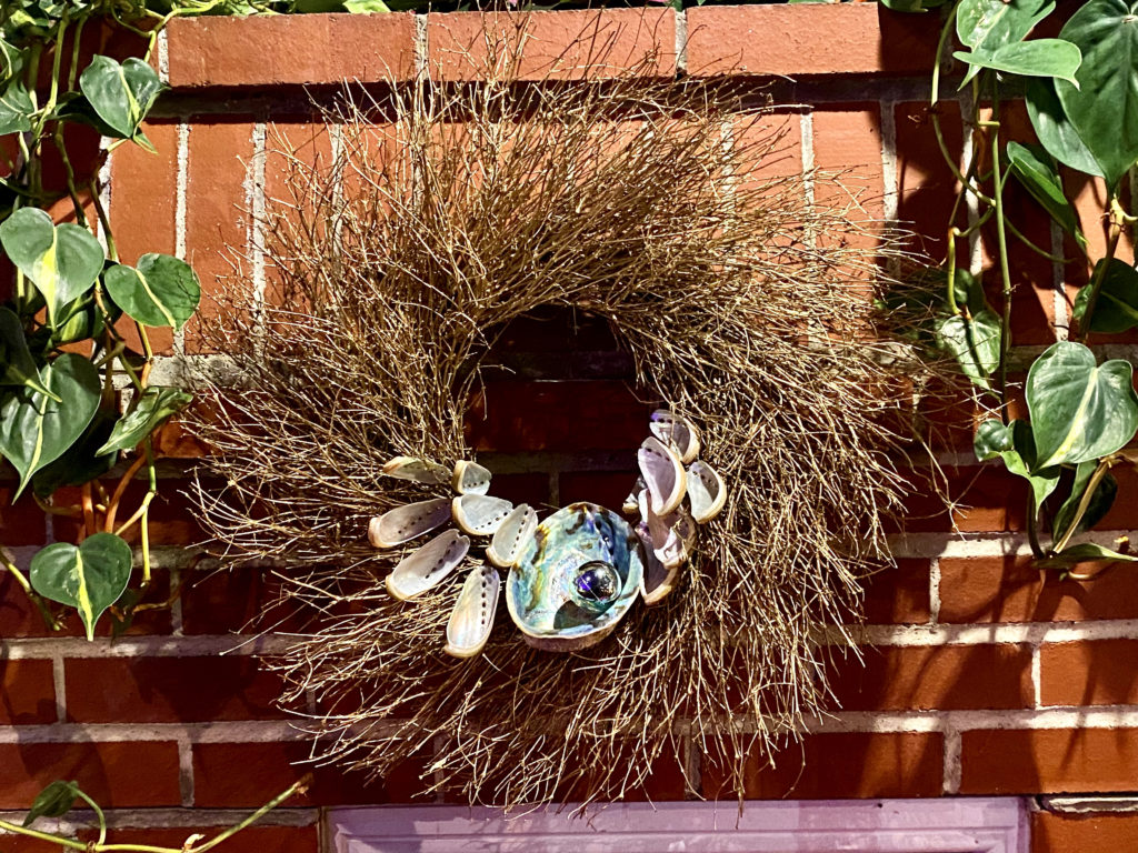 beautiful wreath with shells at Phipps