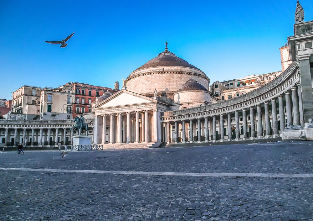 the Basilica Royal, with its semi-circular colonnades