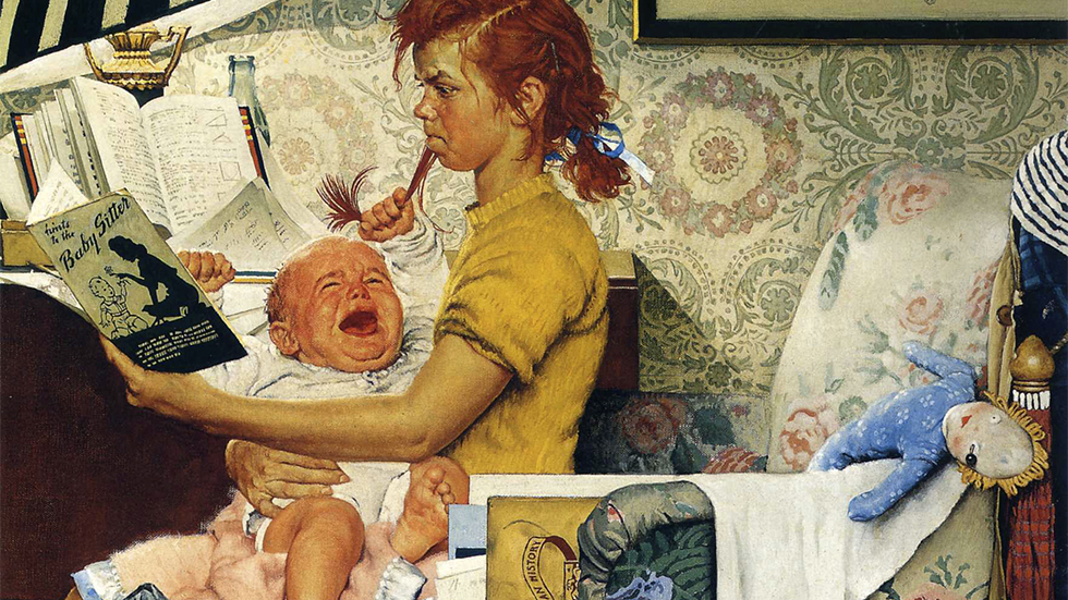 Norman Rockwell, The Babysitter, 1927