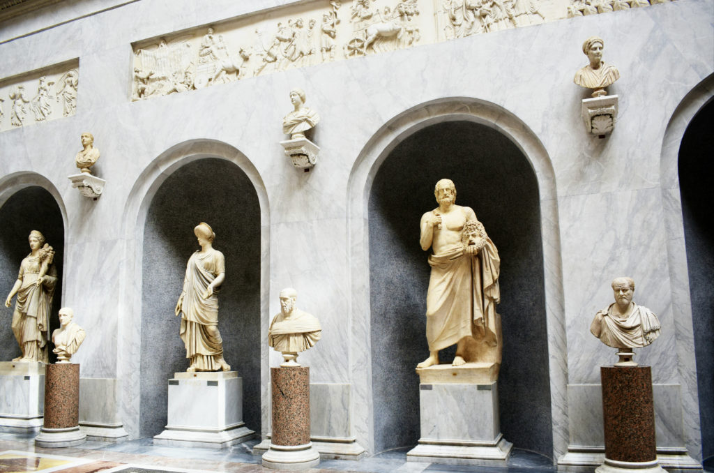 sculptures in the Chiaramonti Museum