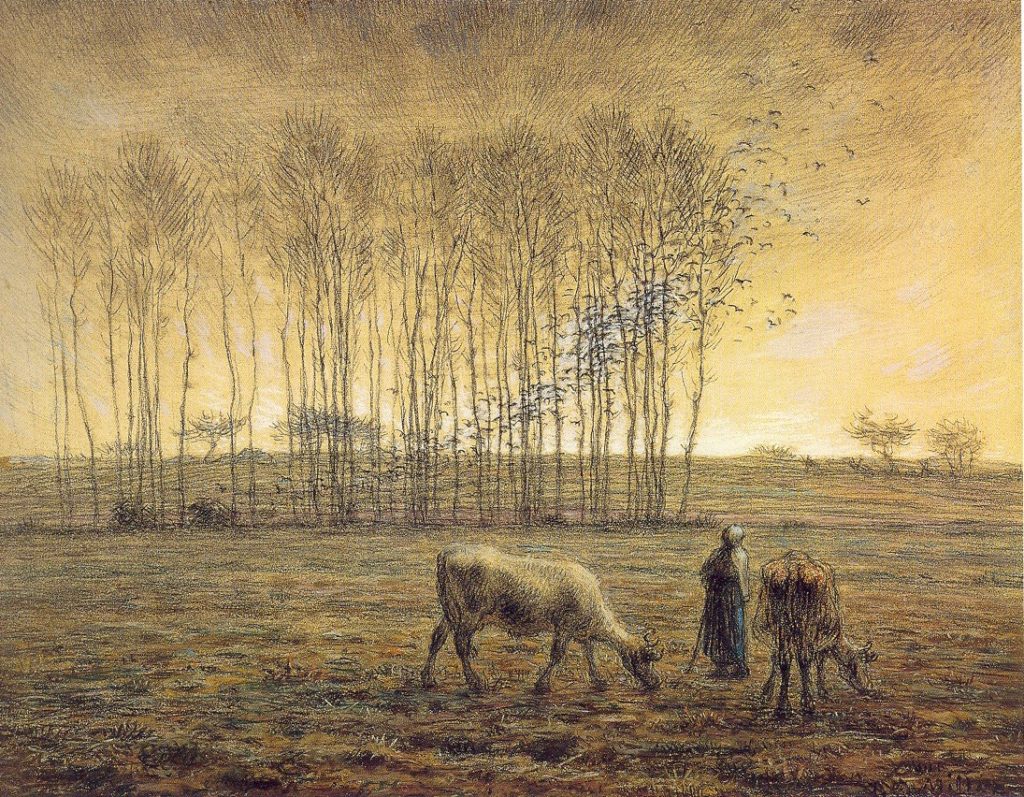 Millet, Flight of Crows, 1866