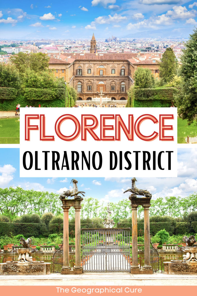 Pinterest pin for things to do in Florence's Oltrarno neighborhood
