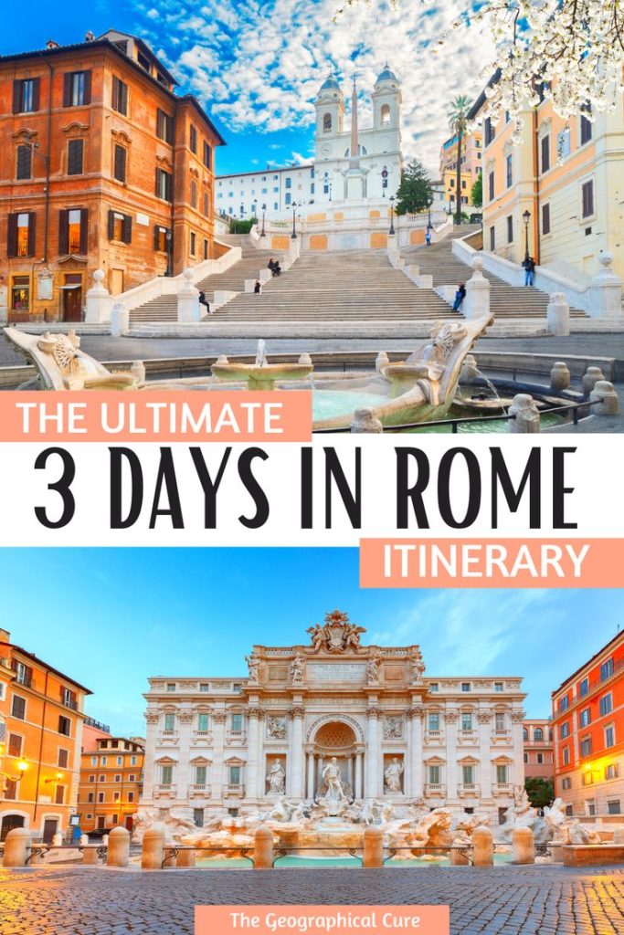 Pinterest pin for 3 days in Rome itinerary