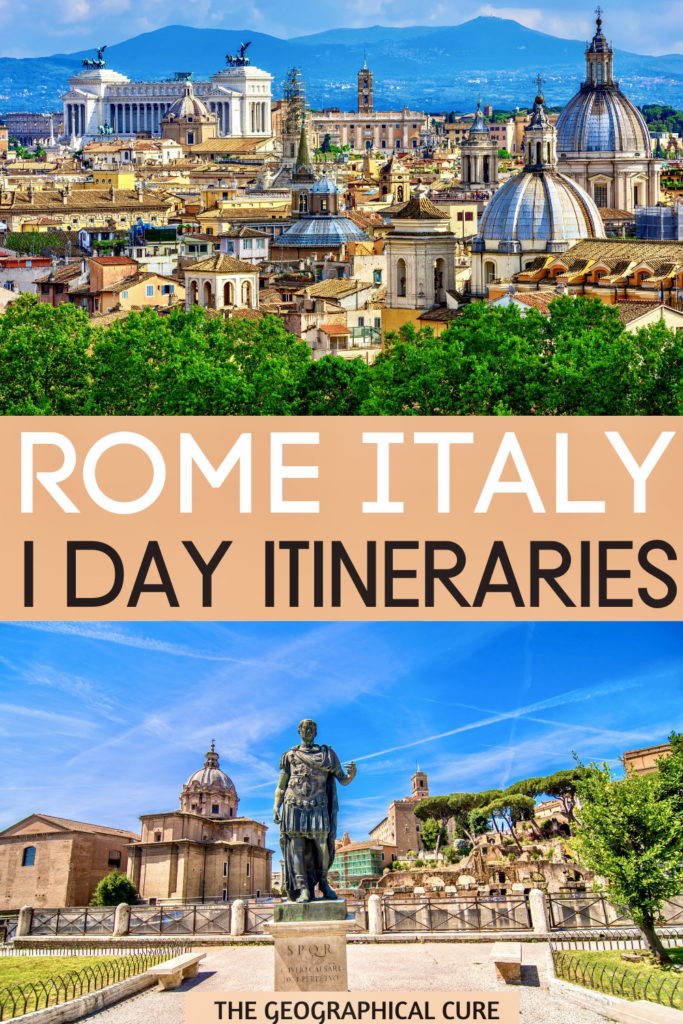 Pinterest pin for one day in Rome itineraries