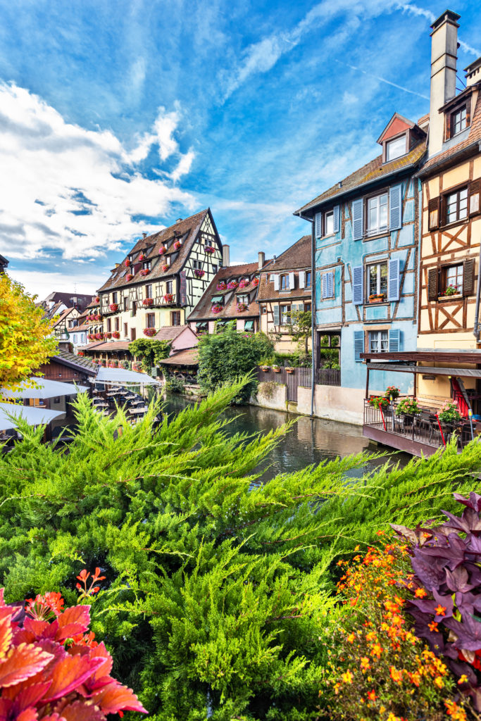 colorful houses on a canal in Colmar