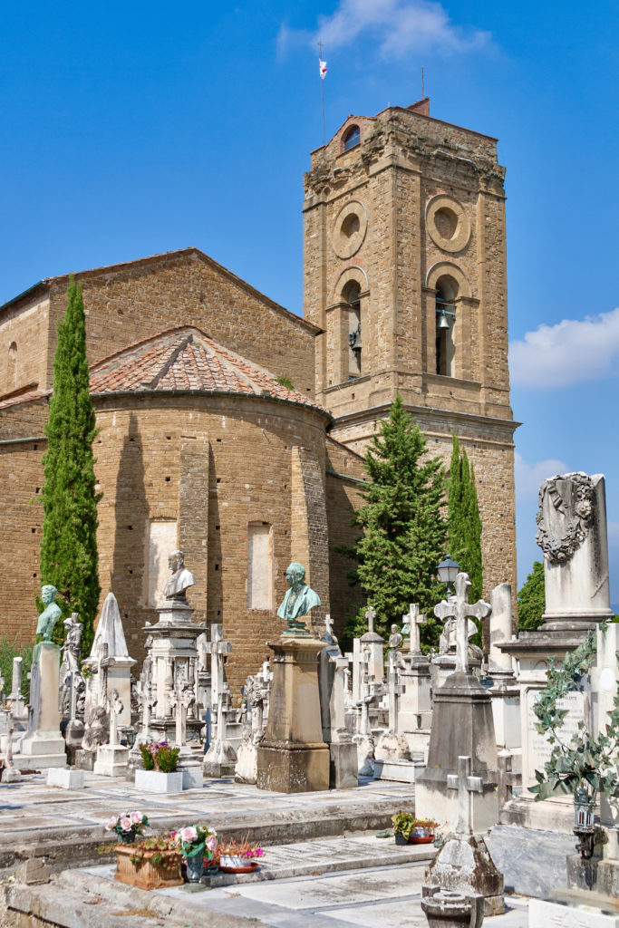 tombs and effigies in the Delle Porte Sante Cemetery