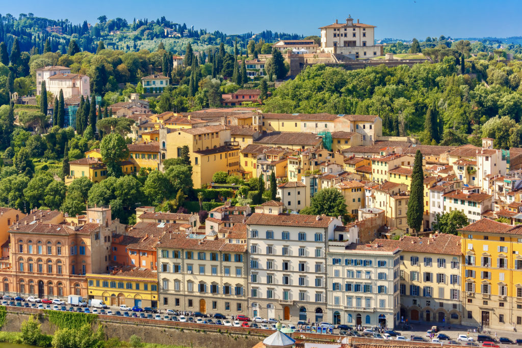 cityscape of Florence's Oltrarno neighborhood