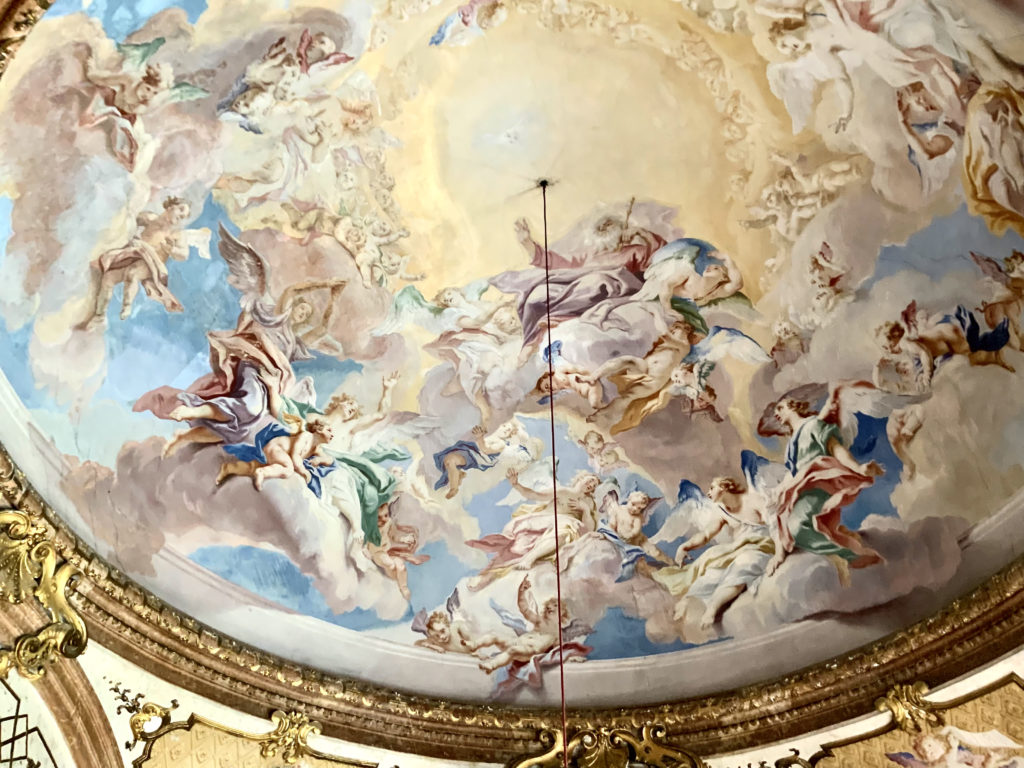 ceiling of the chapel