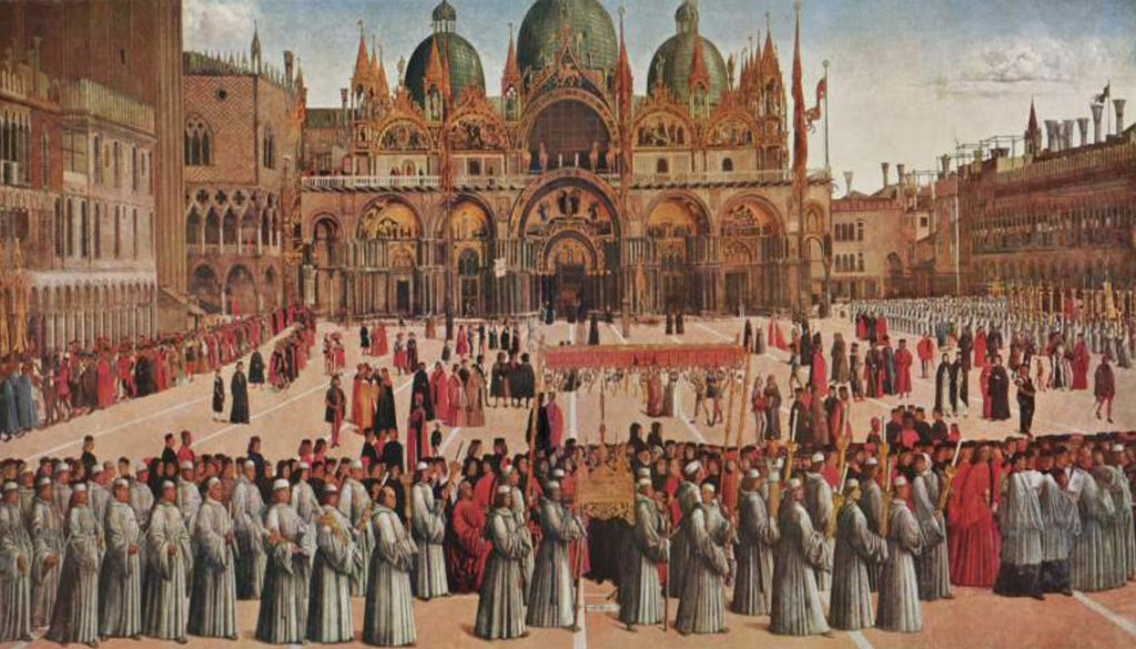 Gentile Bellini, The Procession in St. Mark's Square