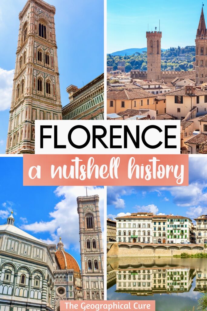 Pinterest pin for nutshell history of Florence