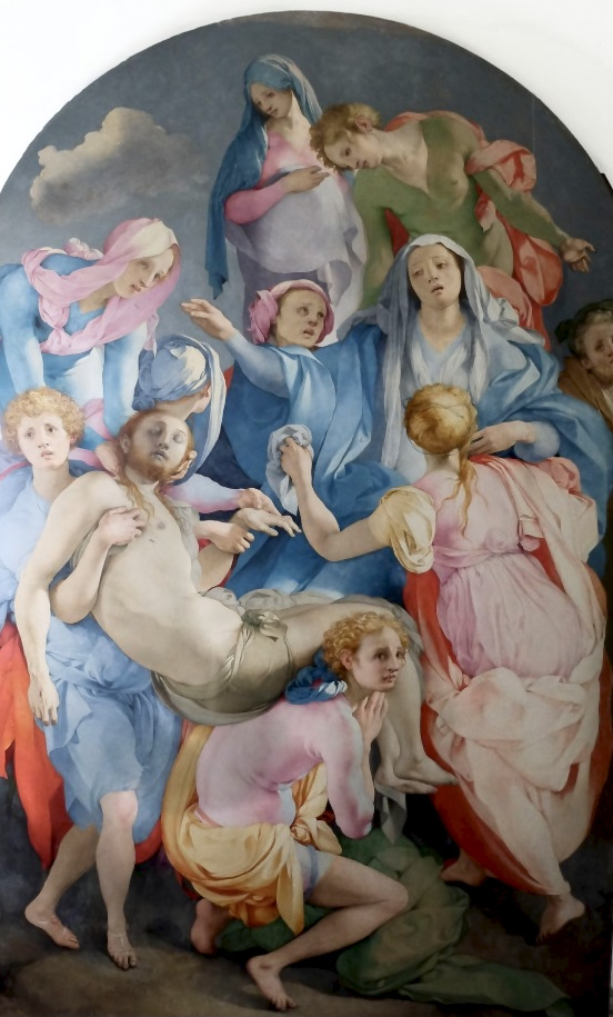 Pontormo, Deposition from the Cross, 1525-28, one of the most famous works of Mannerism