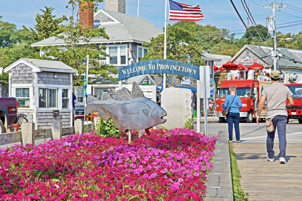 entry to the Macmillan Wharf in Provincetown.