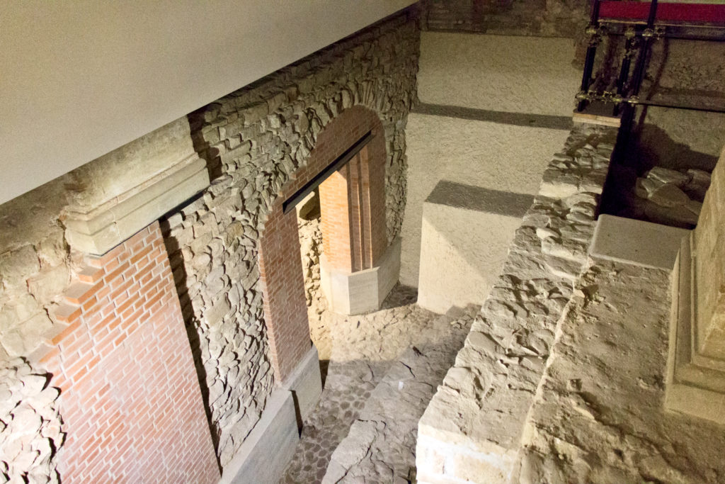 excavations of the Roman Theater in the underground of the  Palazzo Vecchio