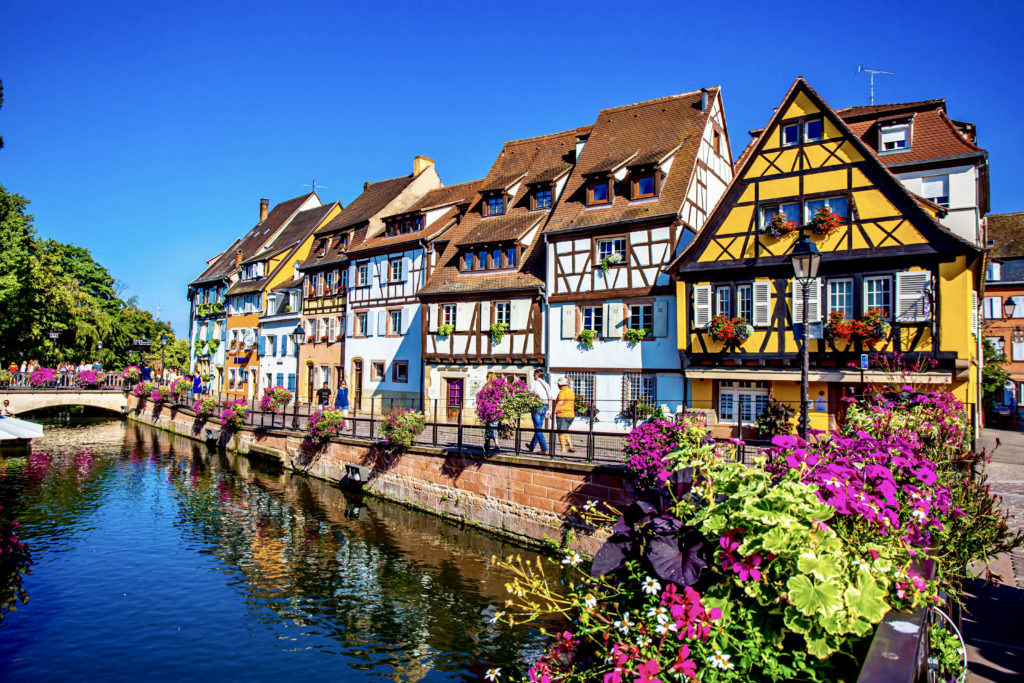 half-timbered houses in the Old Town of Colmar