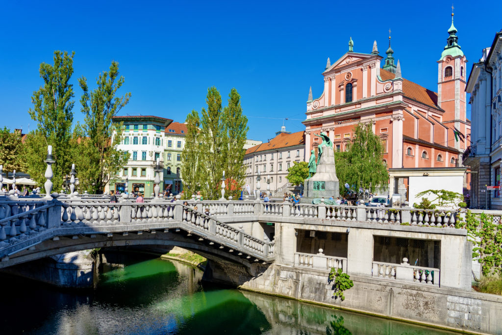 Triple Bridge and Preseren Square, must visit attractions with 1 day in Ljubljana