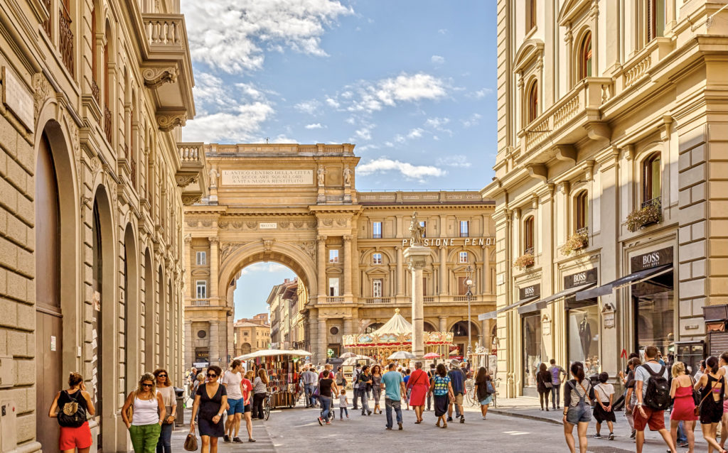 the Column of Abundance in Piazza della Repubblica