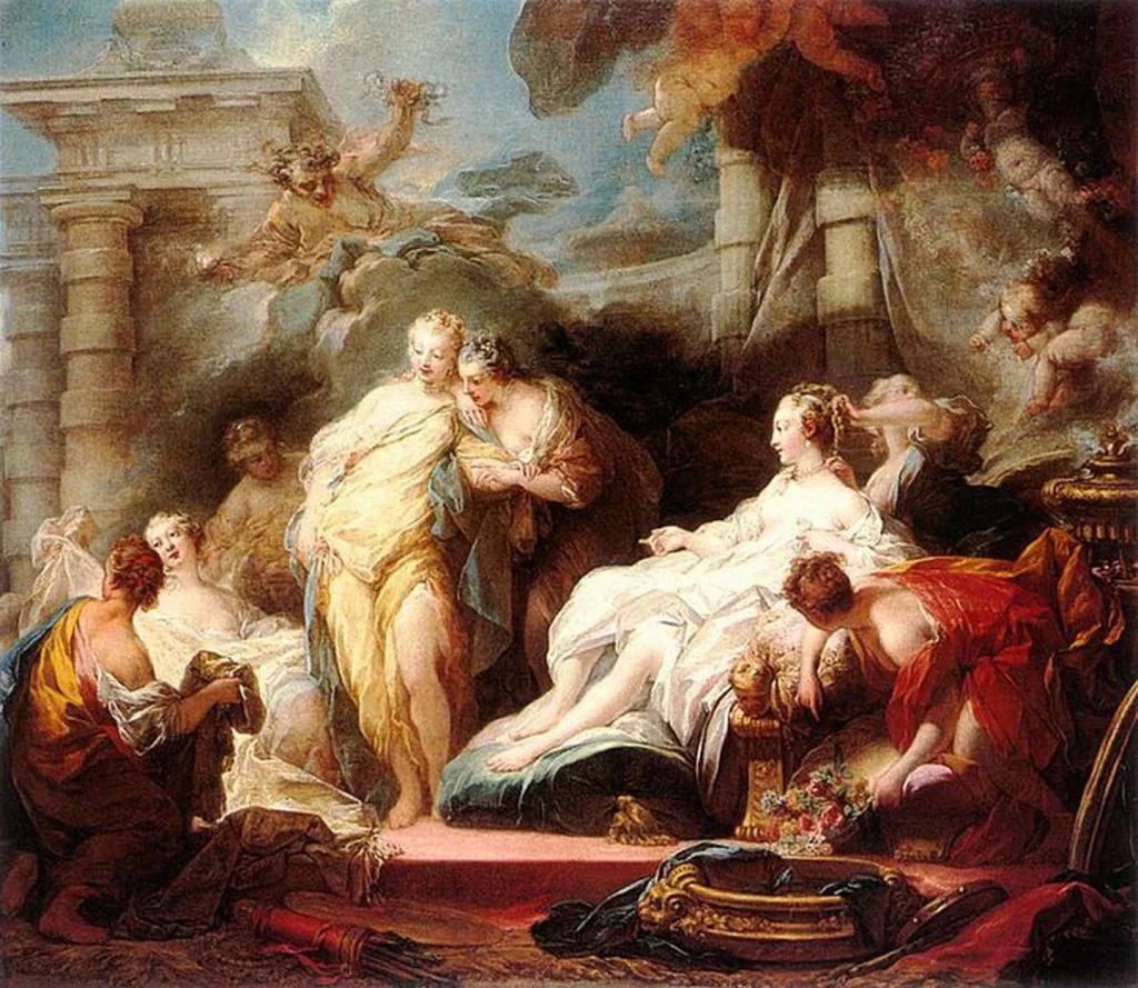 Jean-Honoré Fragonard, Psyche Showing her Sisters her Gifts from Cupid, 1753