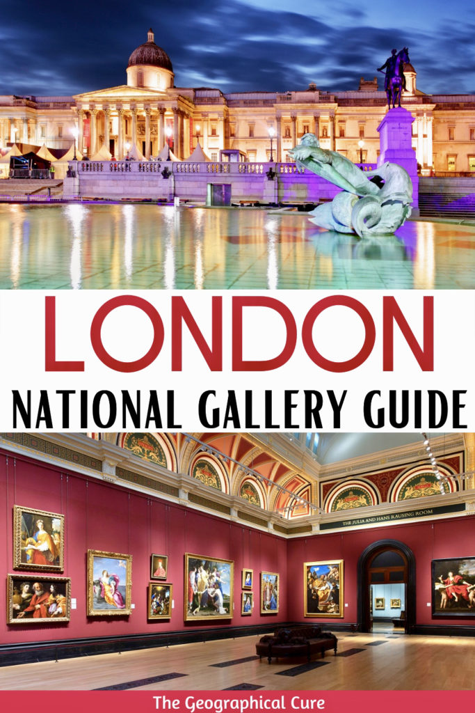 Pinterest pin for guide to London's National Gallery of Art and its must see masterpieces