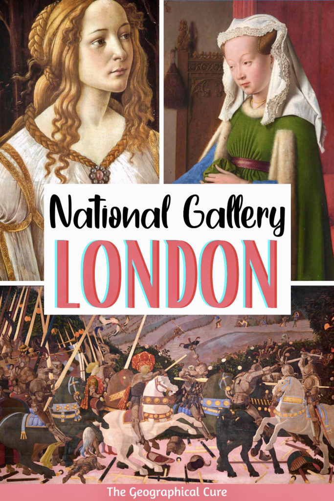 Pinterest pin for guide to National Gallery of Art in London