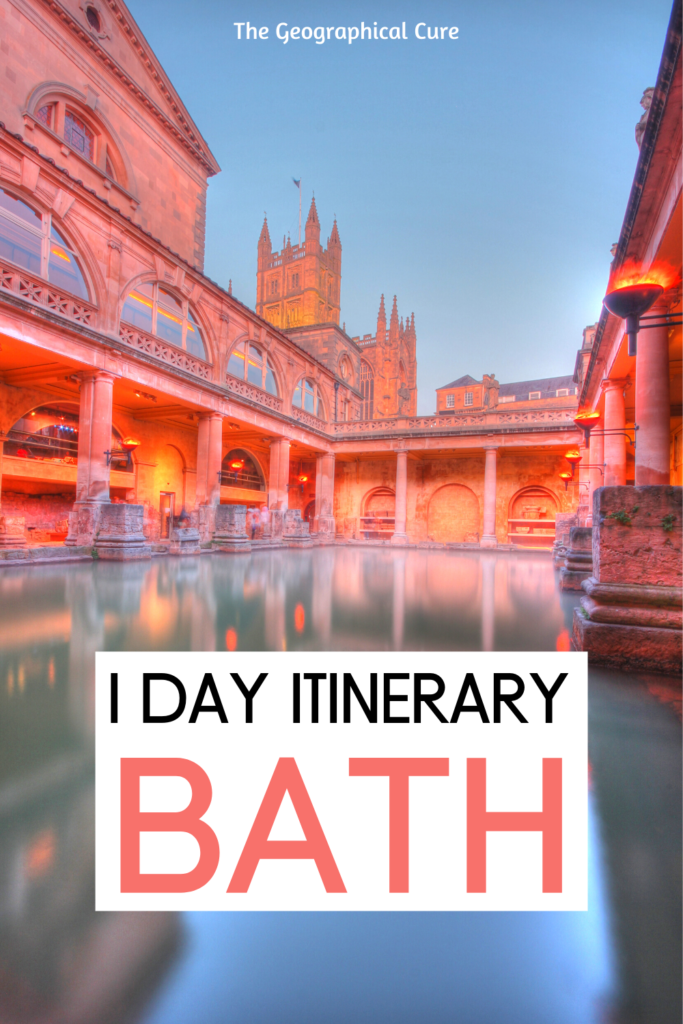 pin for one day itinerary for Bath England
