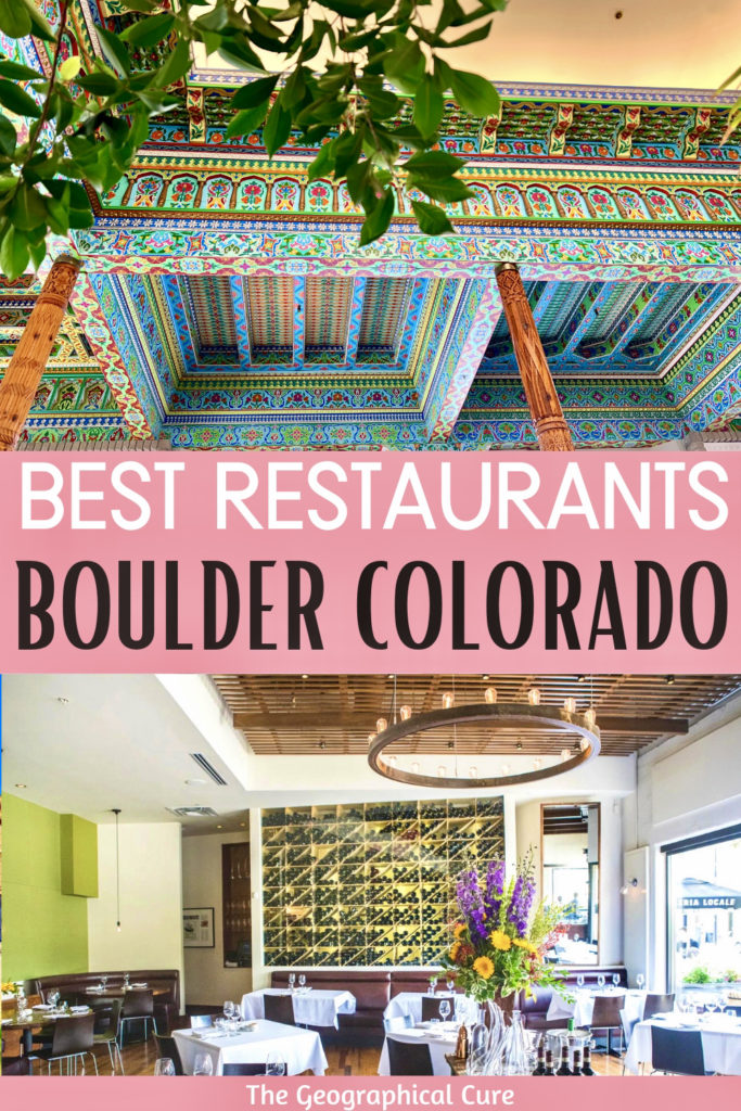 pin for the best restaurants in Boulder Colorado