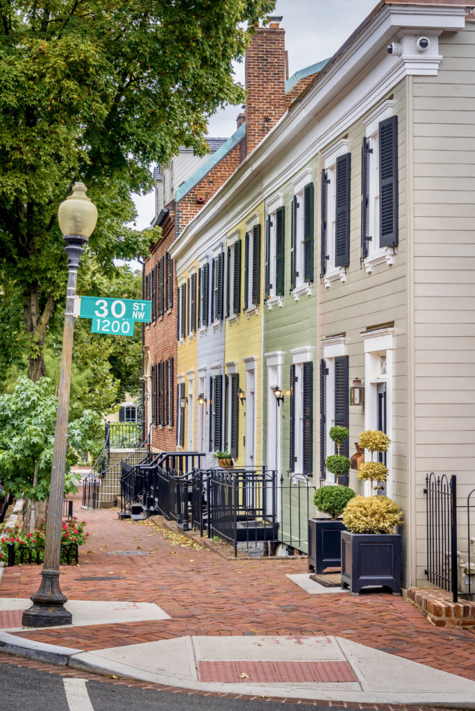 row houses in Georgetown a must visit destination with 2 days in Washington D.C.
