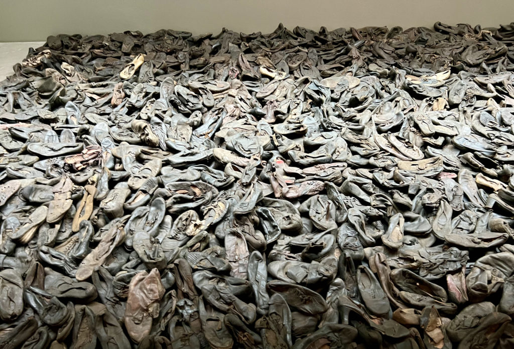 shoes stolen from Jews at  Majdanek, a very moving exhibit