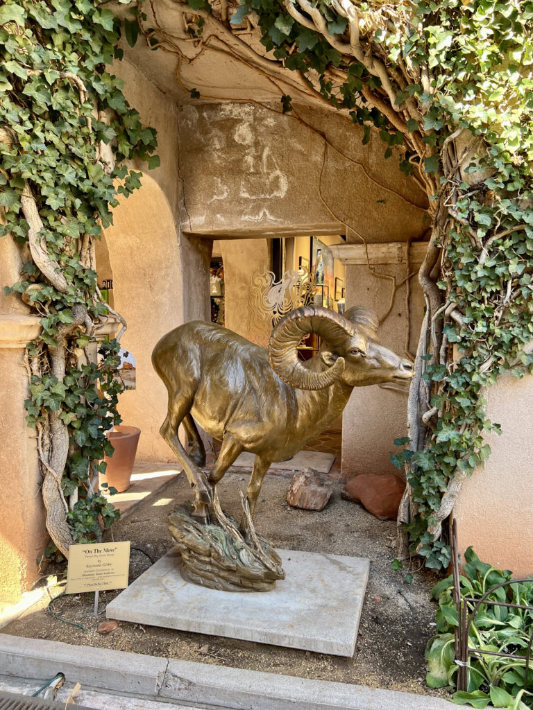 sculpture in a Tlaquepaque courtyard