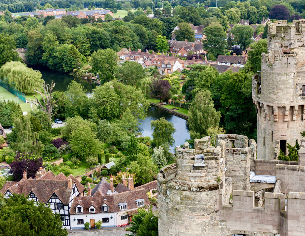 views from Caesar's Tower of Warwick Castle