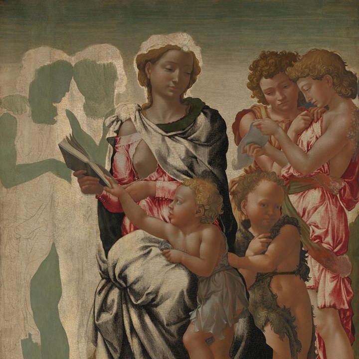 Michelangelo's Manchester Madonna, another unfinished painting in the National Gallery